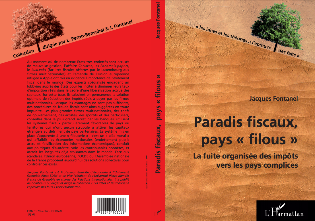 Ouvrage – Jacques Fontanel, Paradis fiscaux, pays « filous ». La fuite organisée des impôts vers les pays complices