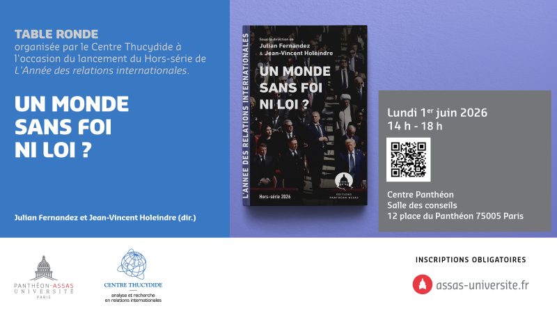 Lancement du hors-série de 𝑳’𝑨𝒏𝒏𝒆́𝒆 𝒅𝒆𝒔 𝒓𝒆𝒍𝒂𝒕𝒊𝒐𝒏𝒔 𝒊𝒏𝒕𝒆𝒓𝒏𝒂𝒕𝒊𝒐𝒏𝒂𝒍𝒆𝒔