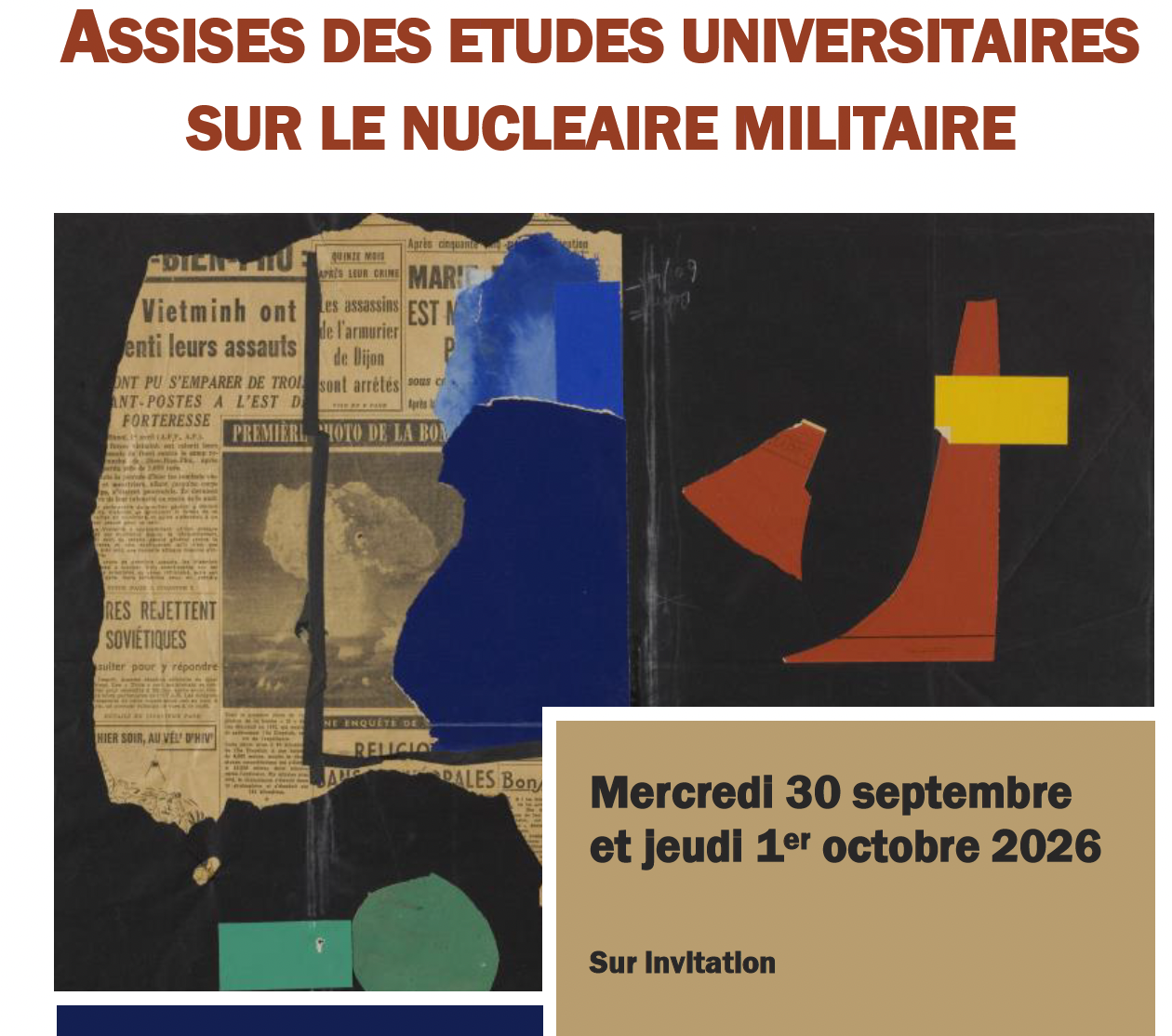 Assises des études universitaires sur le nucléaire militaire